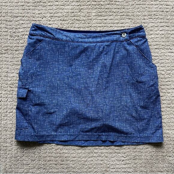 Columbia Omni Freeze Advanced Cooling Blue Heathered Skort Size 6 - Picture 2 of 6